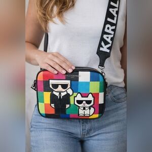 Karl Lagerfeld Multicolor Graphic Bag Set